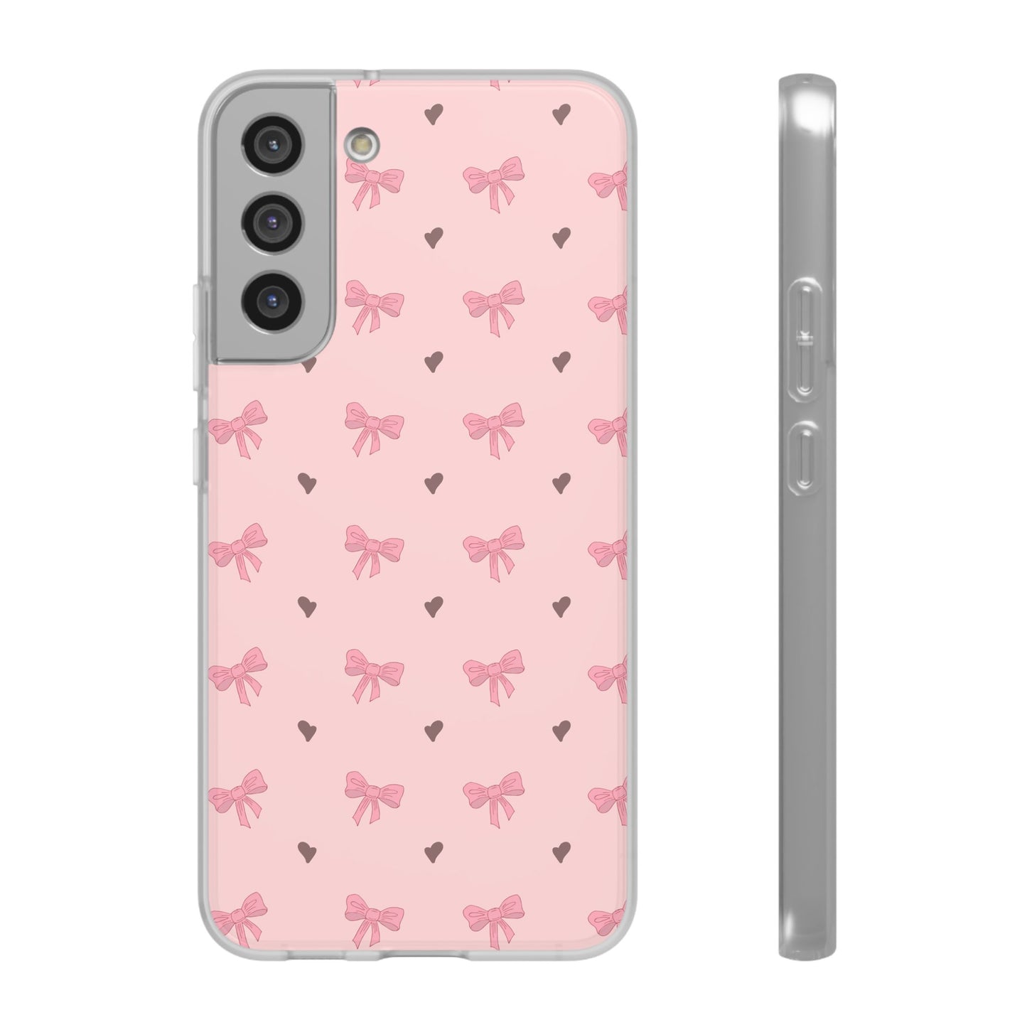 Capa de Telemóvel Flexível - Laços Rosa