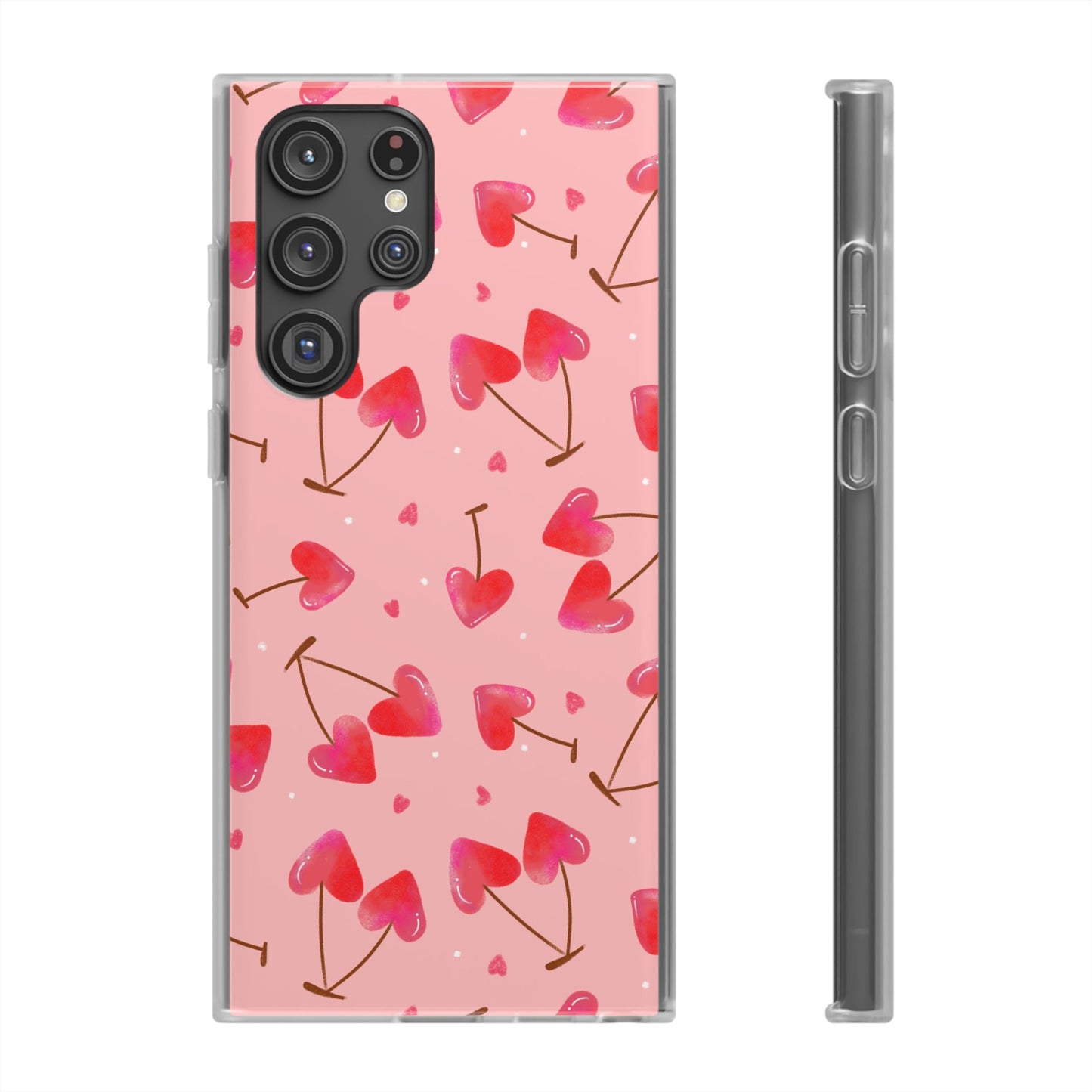 Capa de Telemóvel Flexível - Cerejas Velentine's
