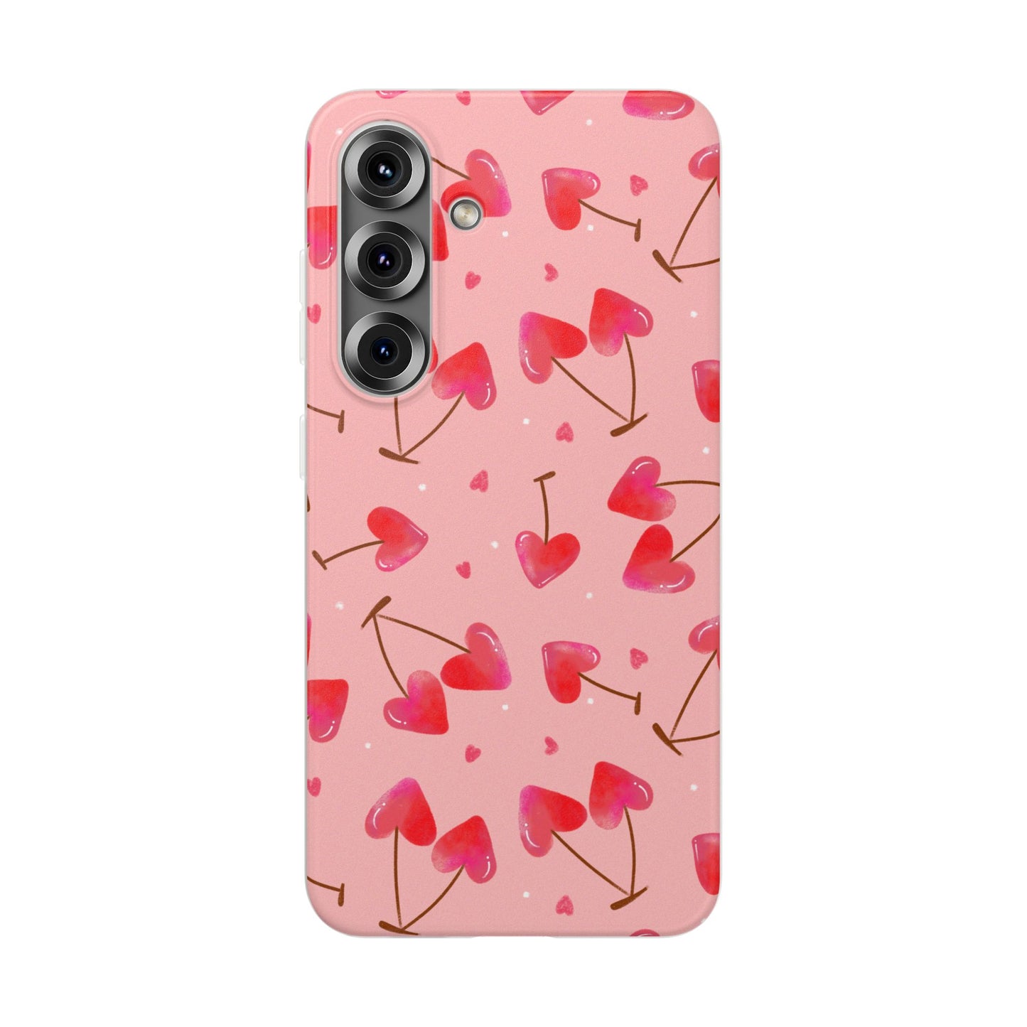 Capa de Telemóvel Flexível - Cerejas Velentine's