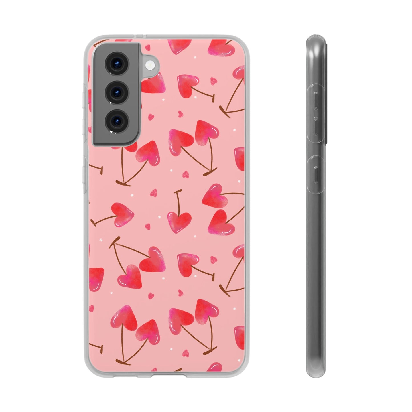Capa de Telemóvel Flexível - Cerejas Velentine's