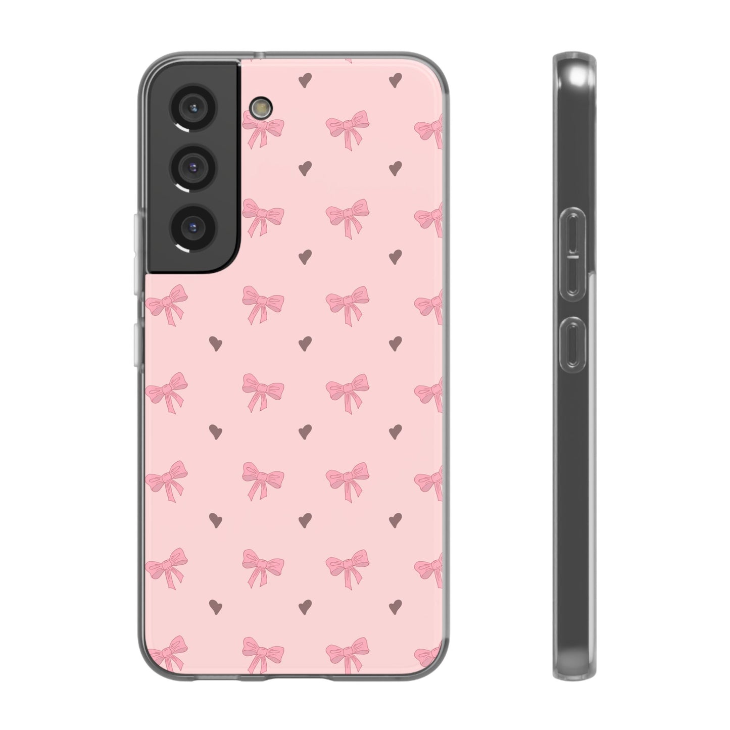 Capa de Telemóvel Flexível - Laços Rosa