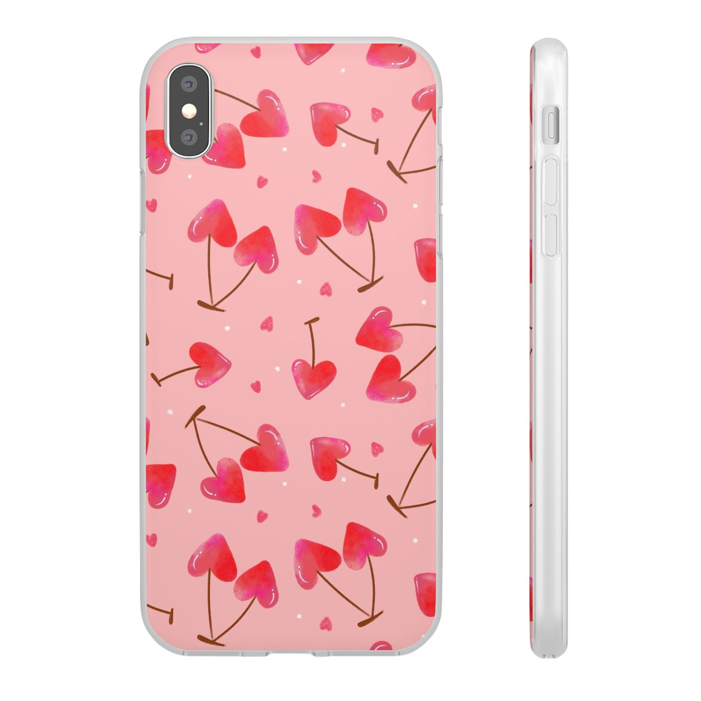 Capa de Telemóvel Flexível - Cerejas Velentine's