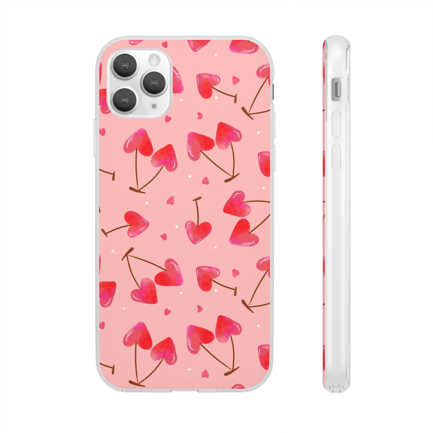 Capa de Telemóvel Flexível - Cerejas Velentine's