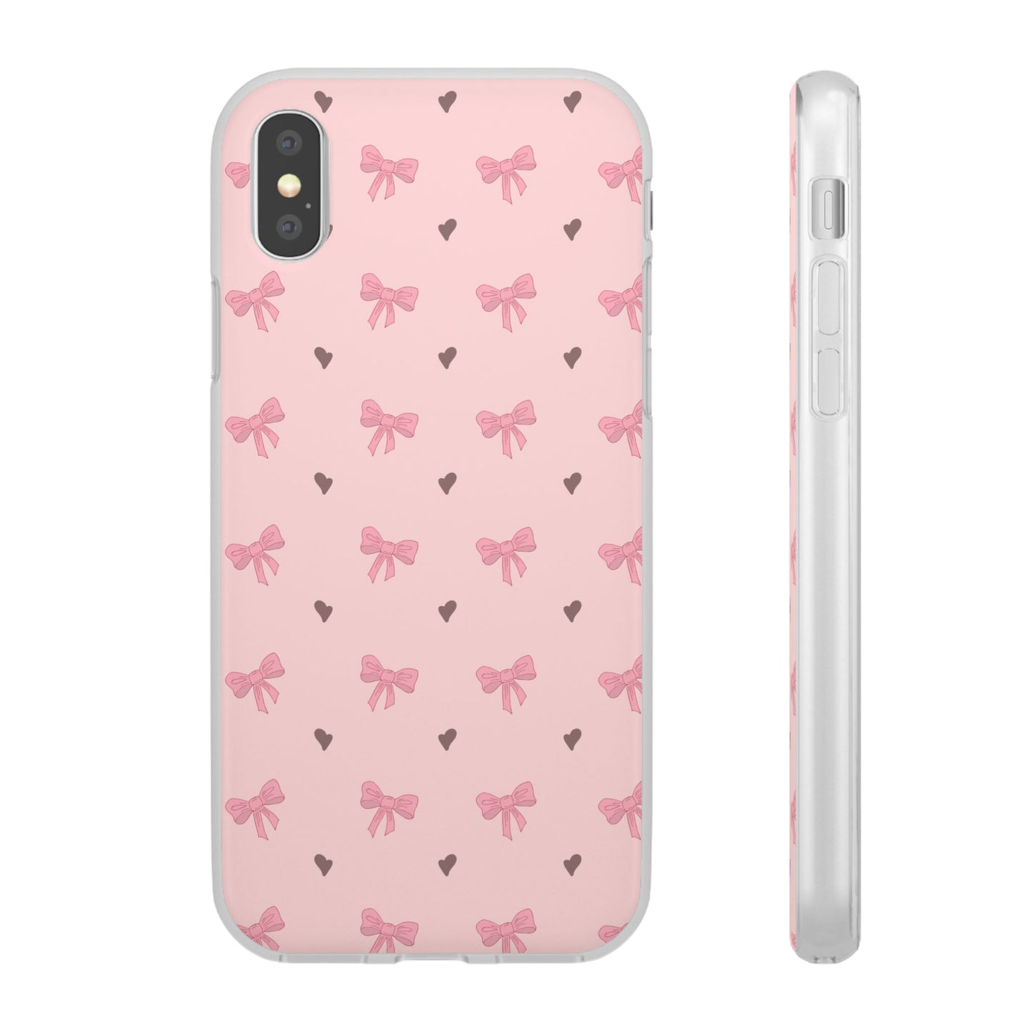 Capa de Telemóvel Flexível - Laços Rosa