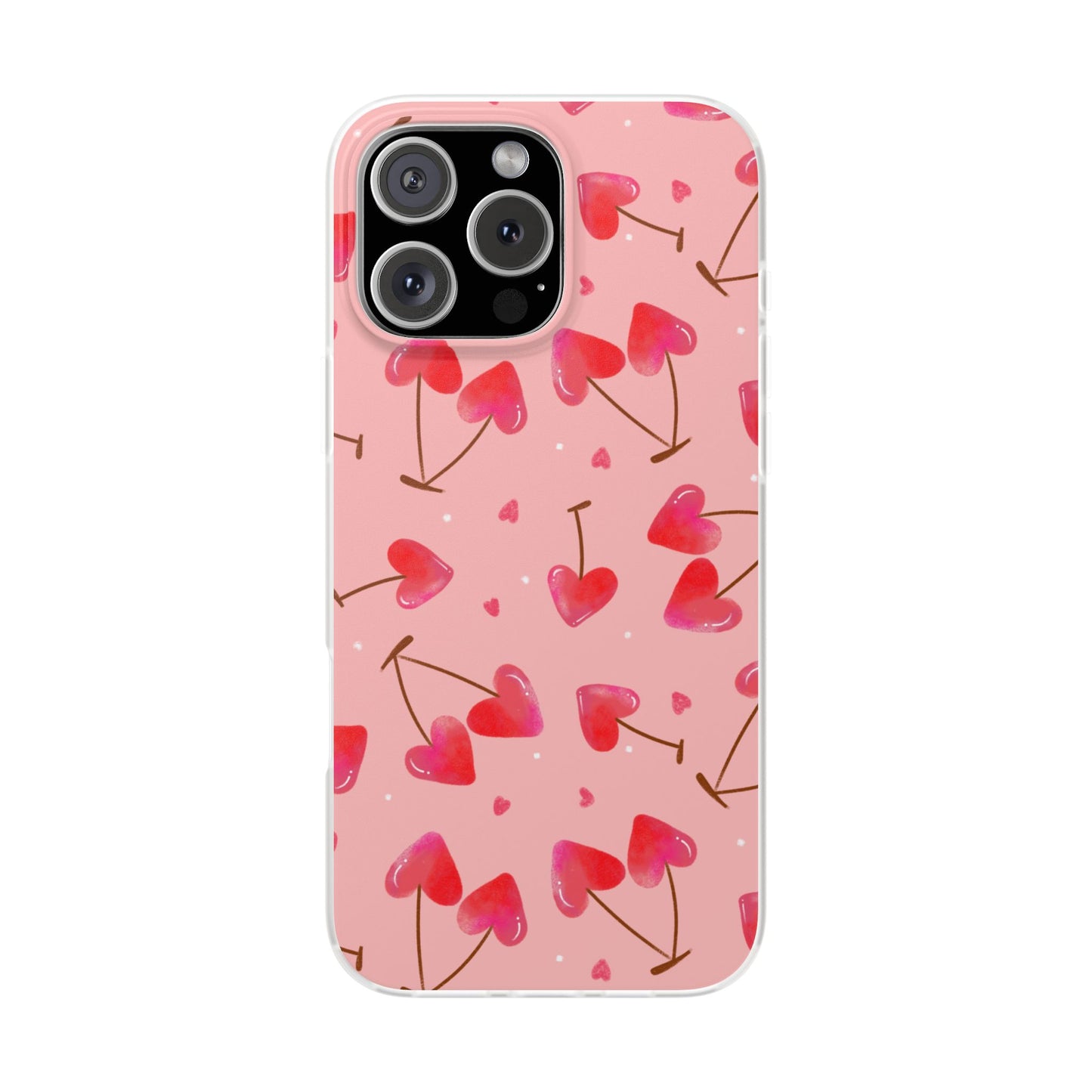 Capa de Telemóvel Flexível - Cerejas Velentine's