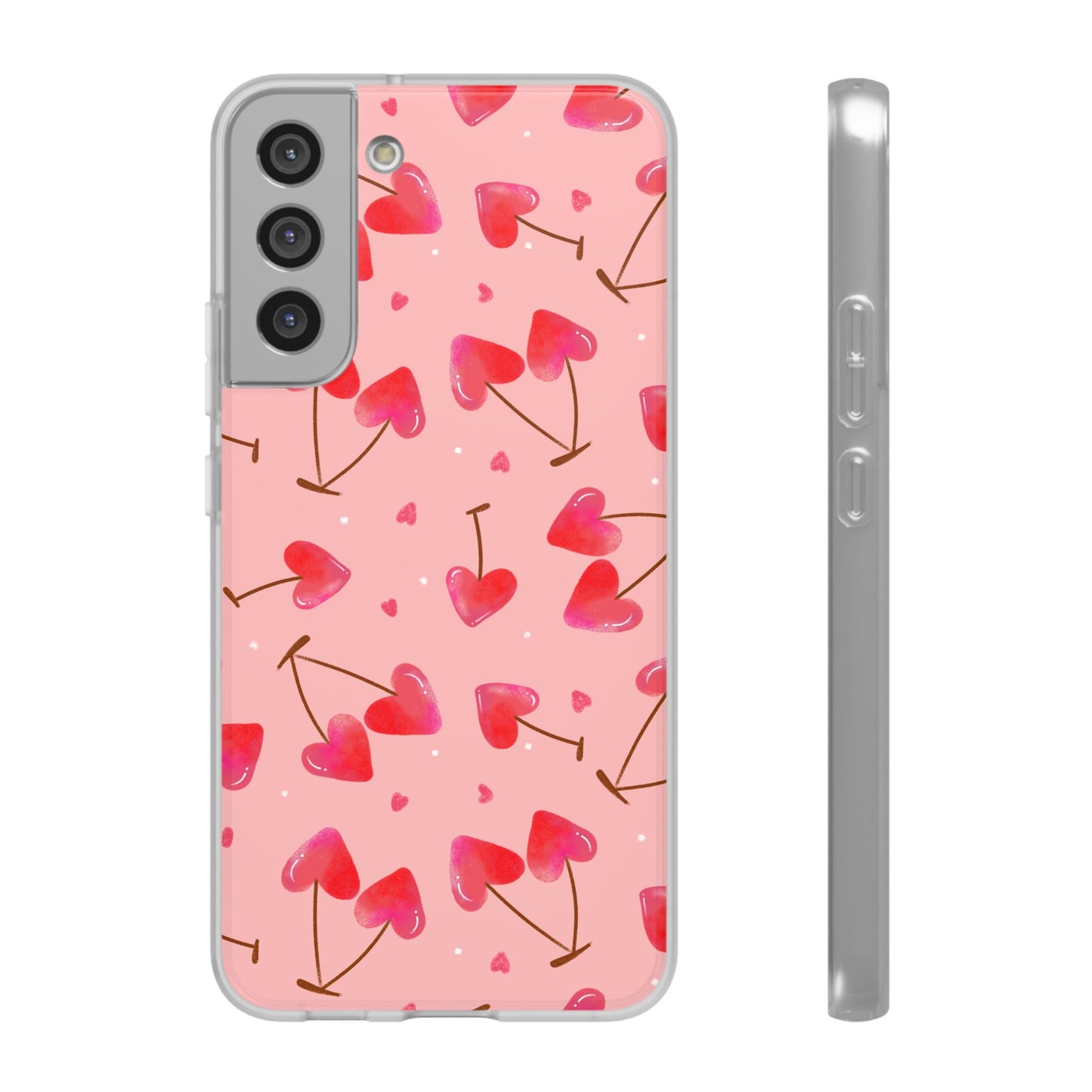 Capa de Telemóvel Flexível - Cerejas Velentine's