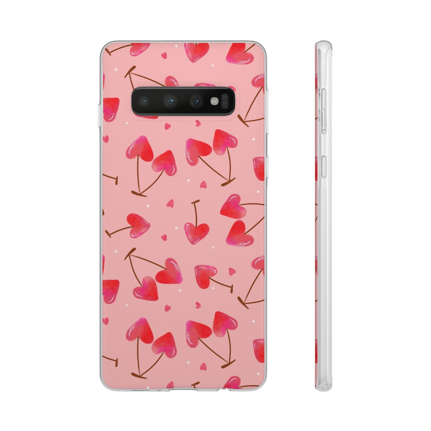 Capa de Telemóvel Flexível - Cerejas Velentine's