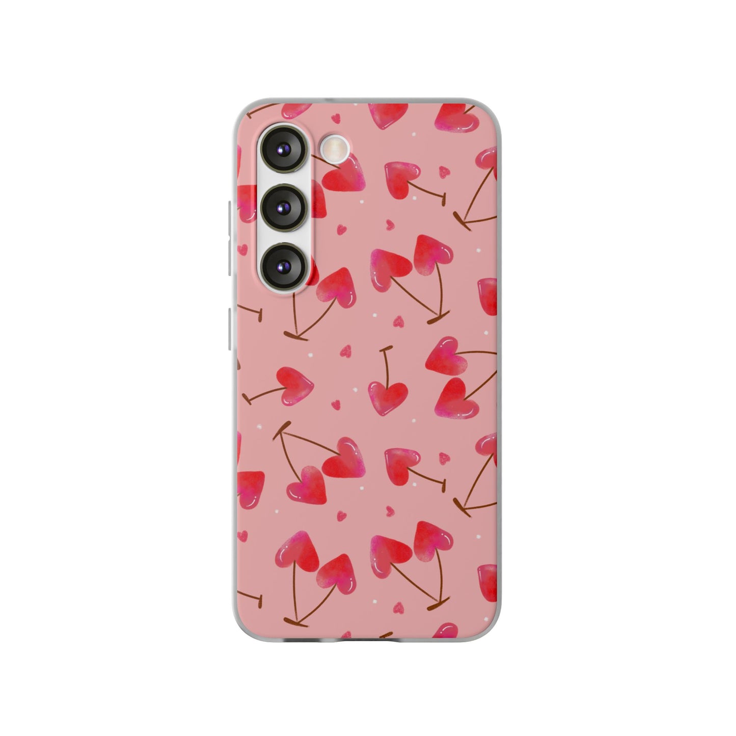 Capa de Telemóvel Flexível - Cerejas Velentine's