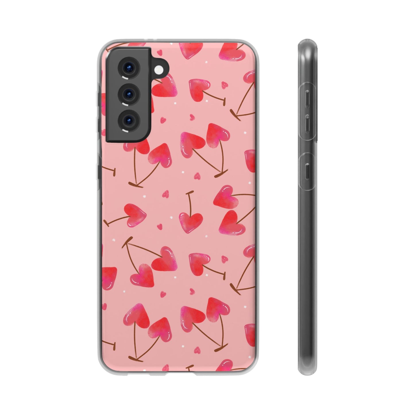 Capa de Telemóvel Flexível - Cerejas Velentine's