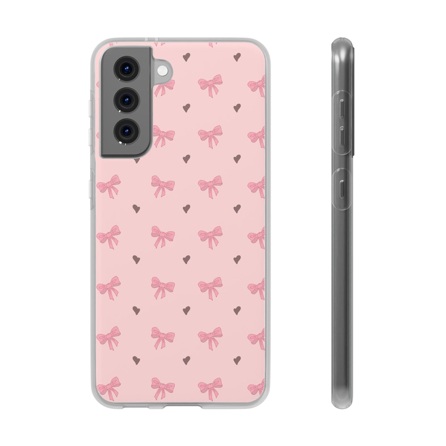 Capa de Telemóvel Flexível - Laços Rosa