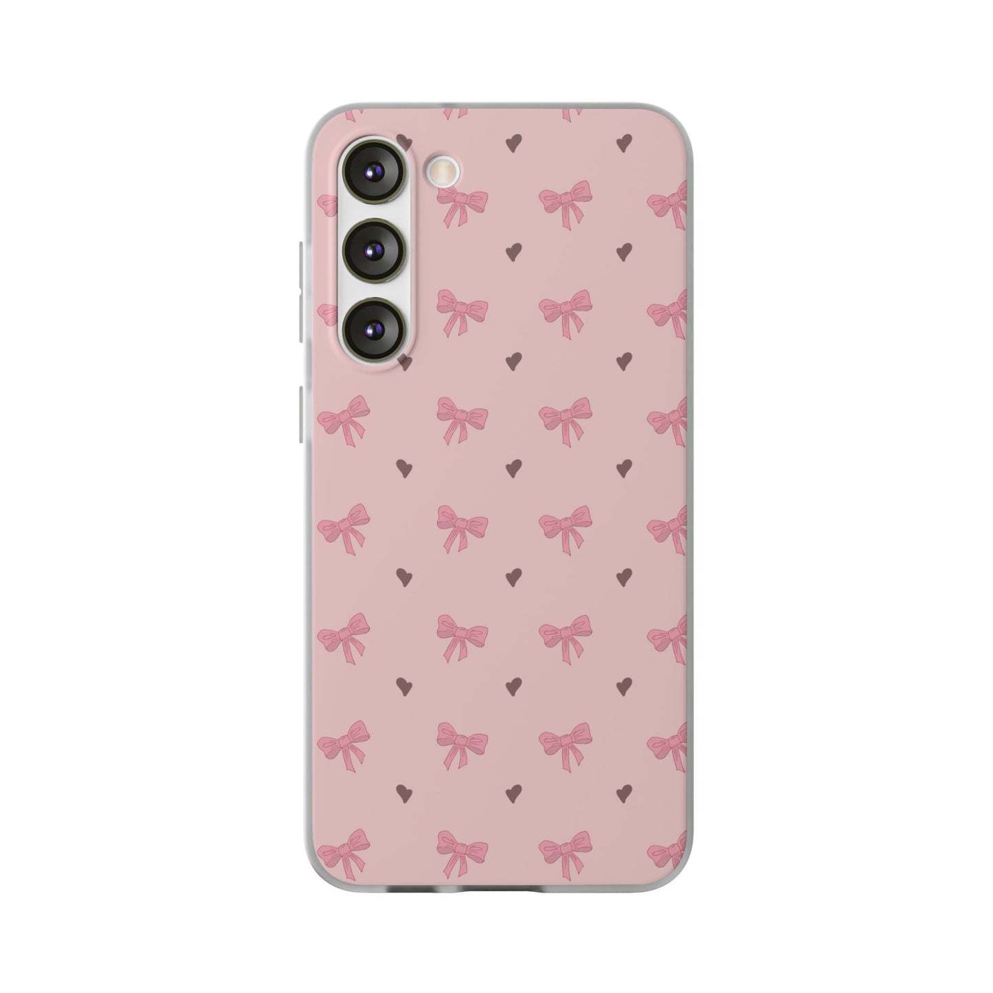 Capa de Telemóvel Flexível - Laços Rosa