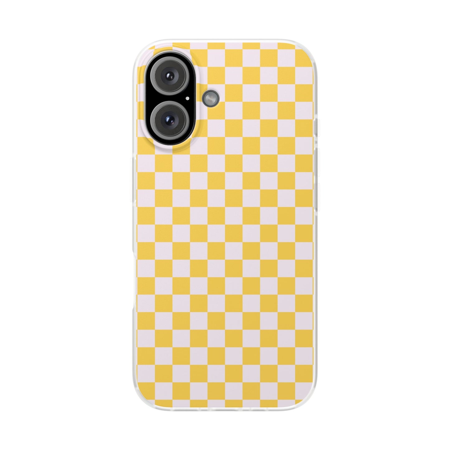 Capa de Telemóvel Flexível - Xadrez Amarelo
