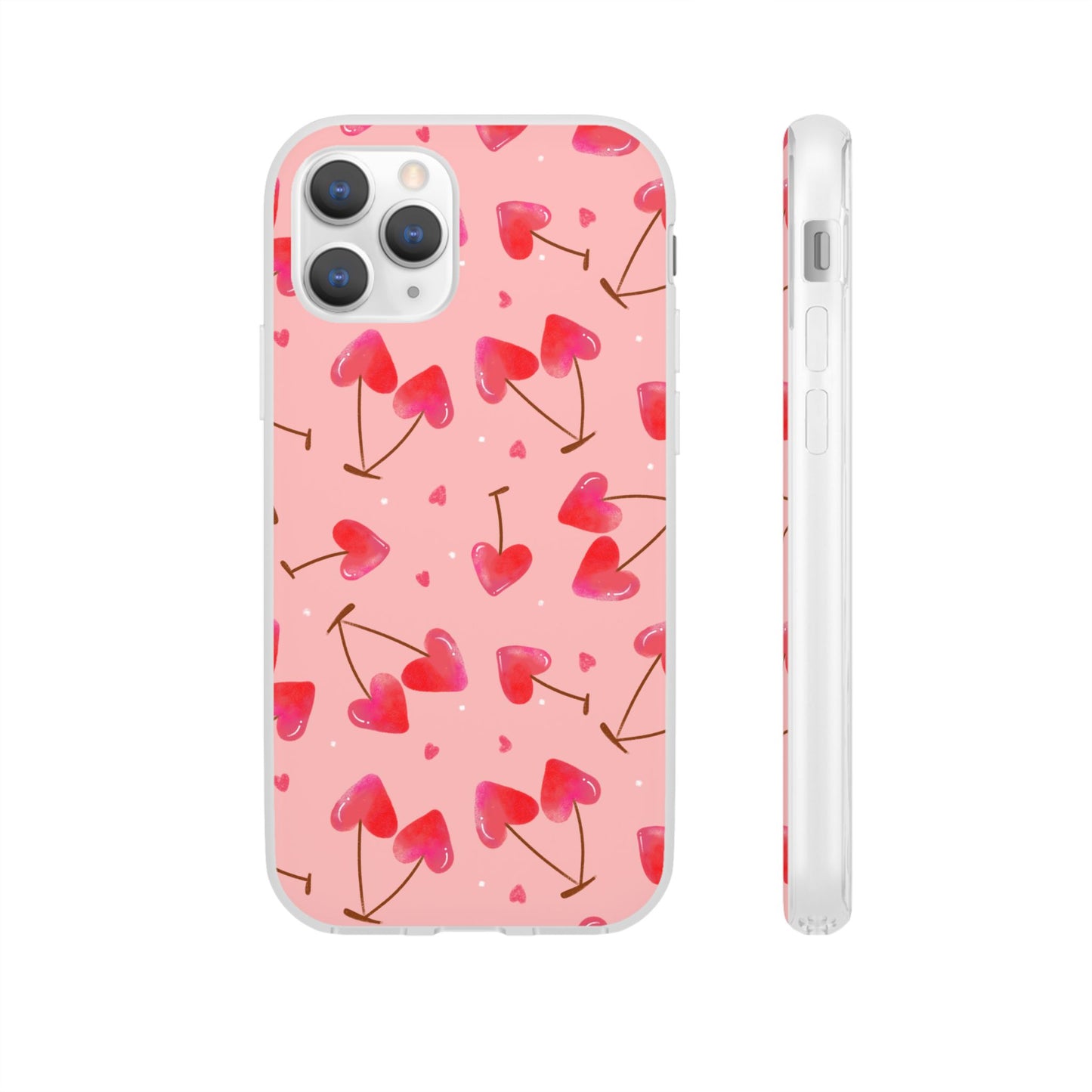 Capa de Telemóvel Flexível - Cerejas Velentine's