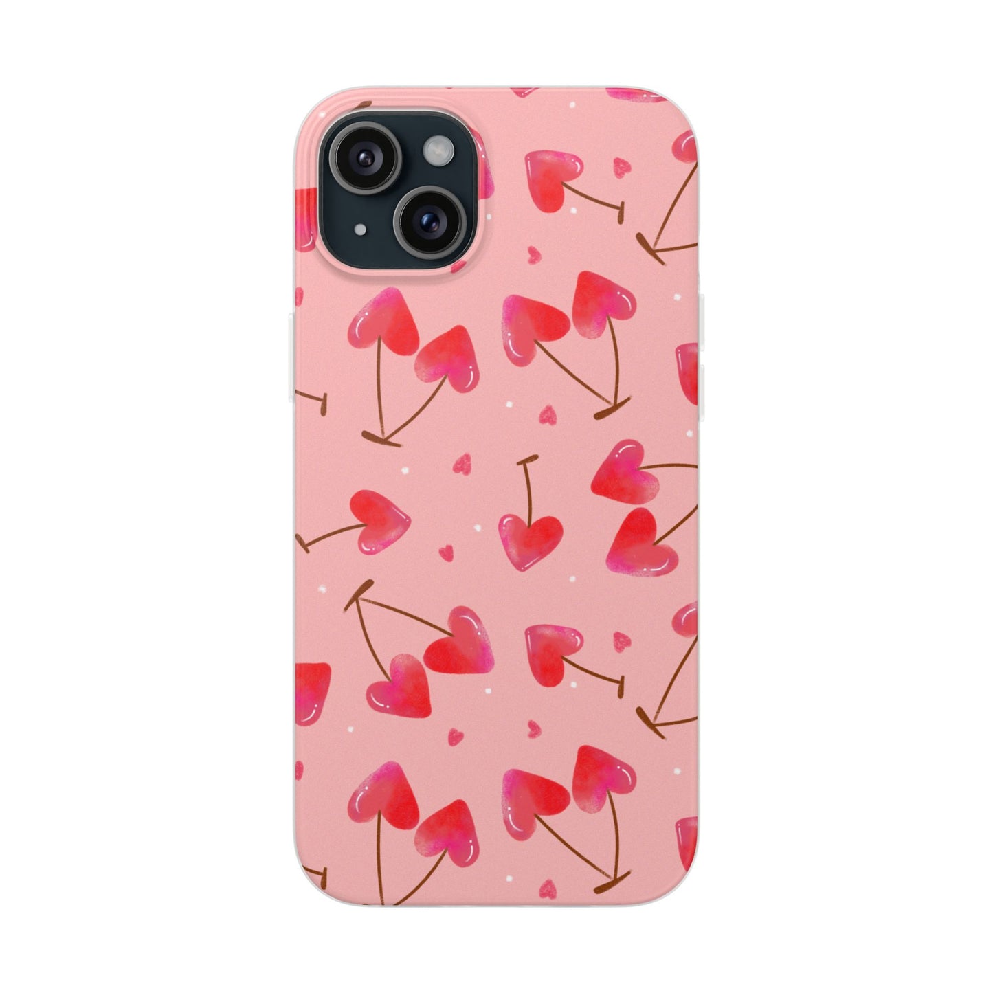 Capa de Telemóvel Flexível - Cerejas Velentine's