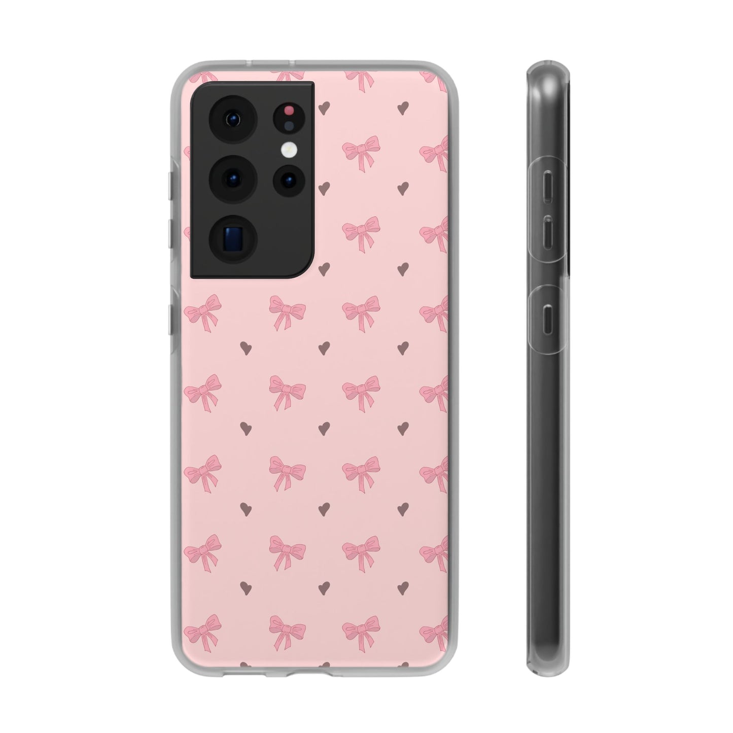 Capa de Telemóvel Flexível - Laços Rosa
