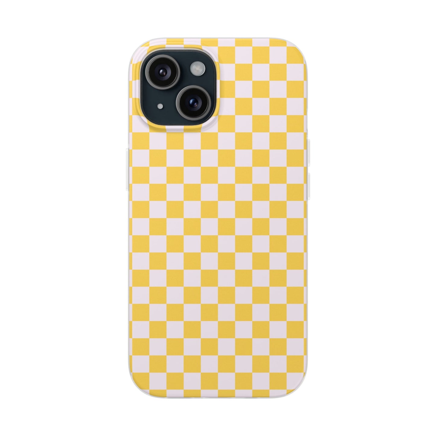 Capa de Telemóvel Flexível - Xadrez Amarelo