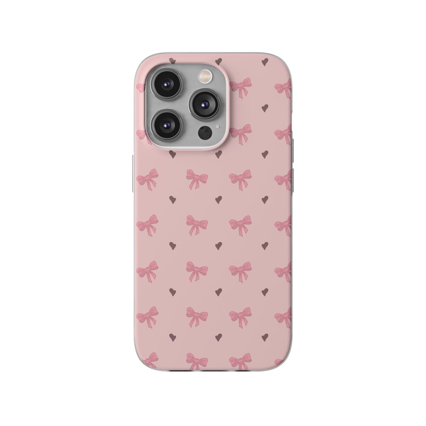 Capa de Telemóvel Flexível - Laços Rosa