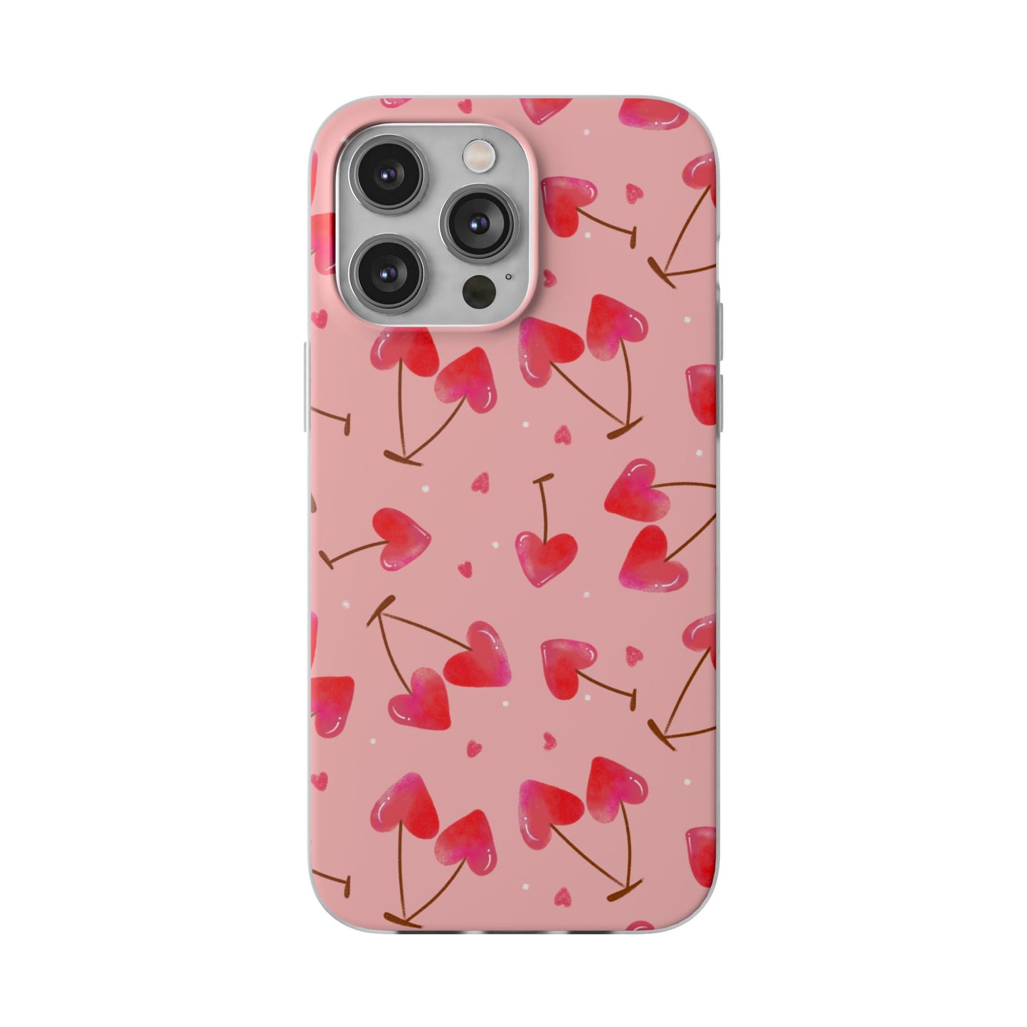 Capa de Telemóvel Flexível - Cerejas Velentine's