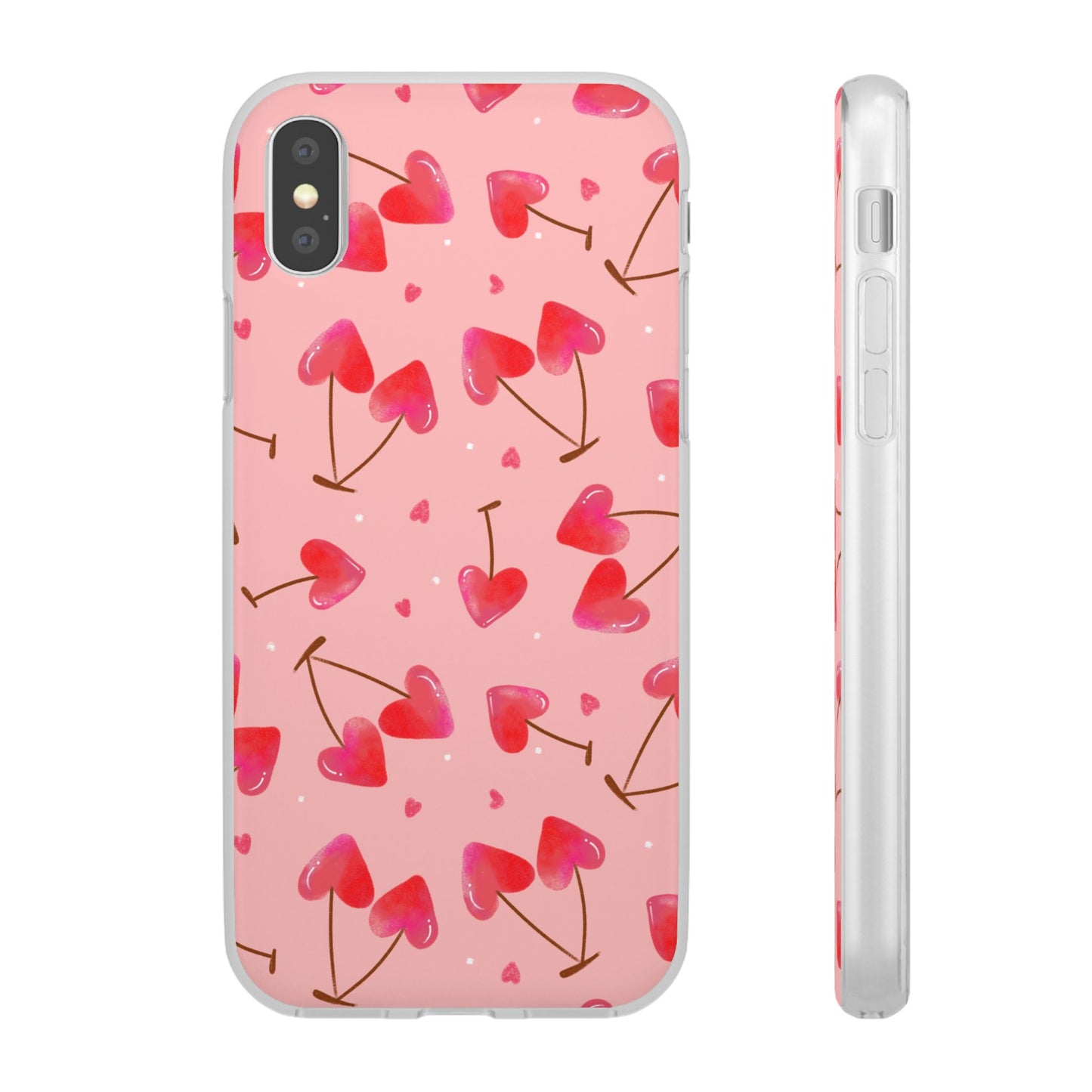 Capa de Telemóvel Flexível - Cerejas Velentine's