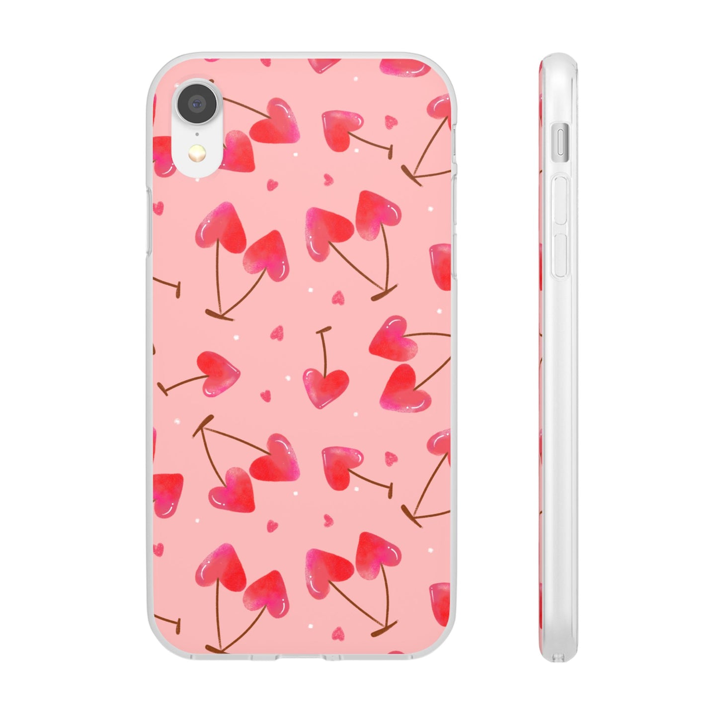 Capa de Telemóvel Flexível - Cerejas Velentine's