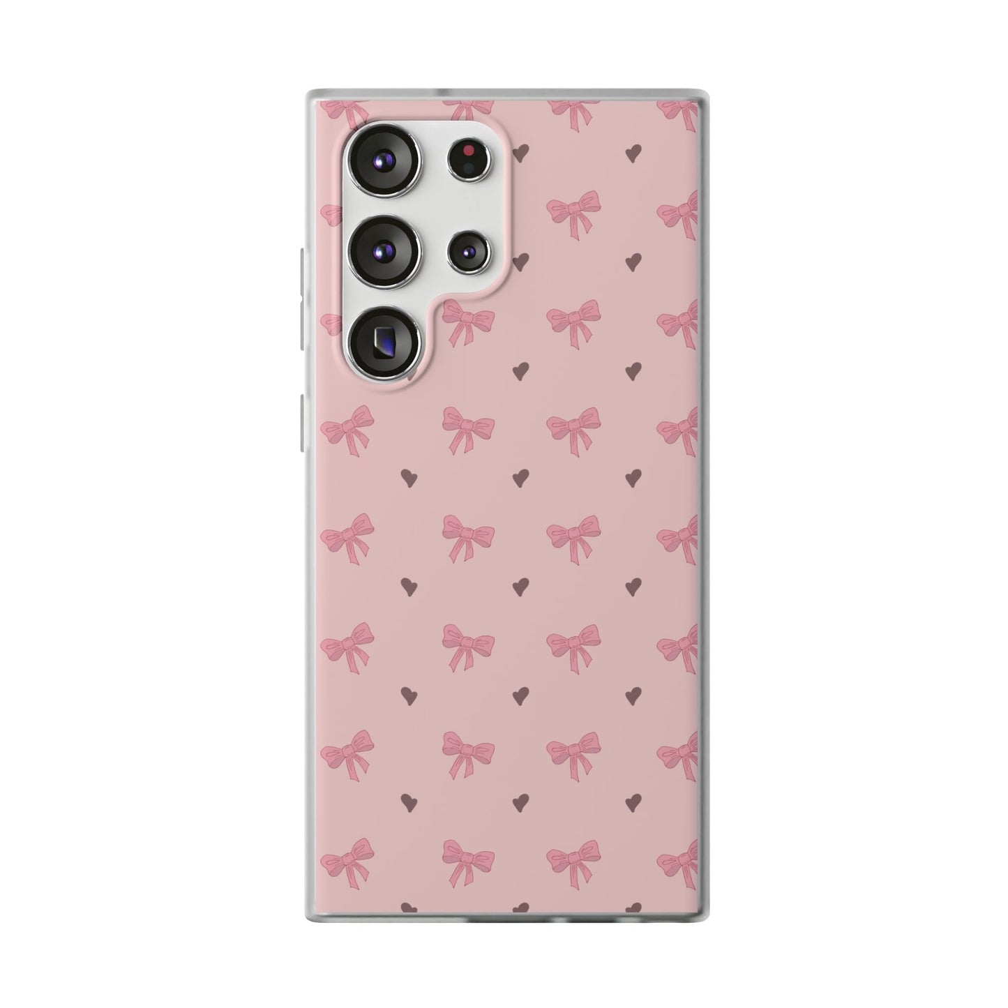 Capa de Telemóvel Flexível - Laços Rosa