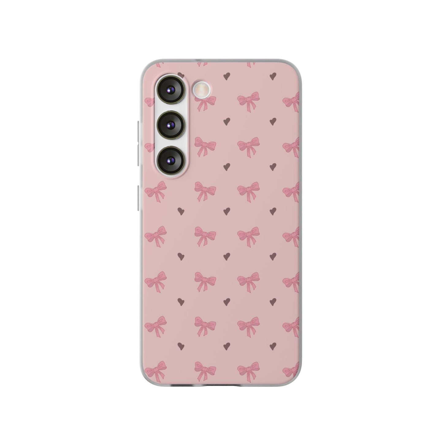 Capa de Telemóvel Flexível - Laços Rosa