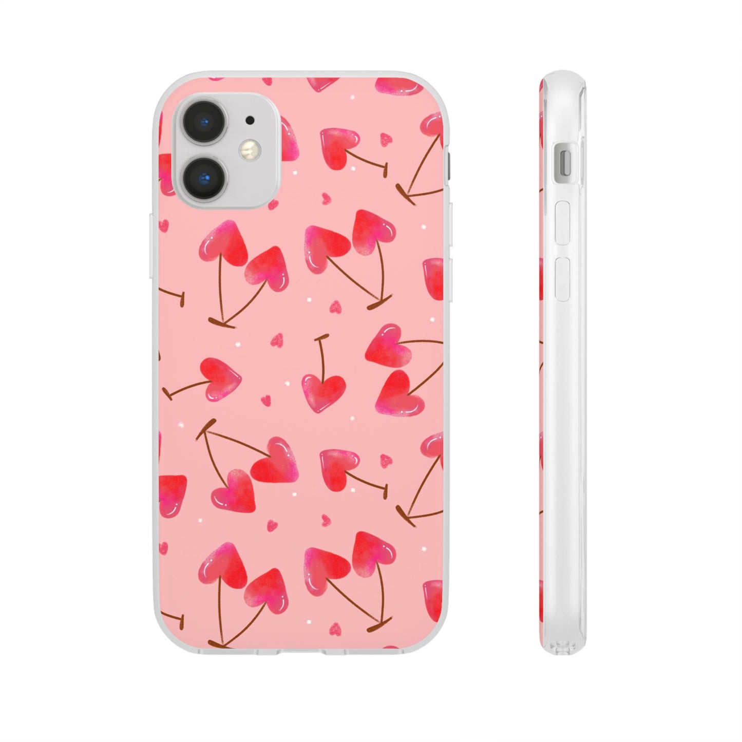 Capa de Telemóvel Flexível - Cerejas Velentine's