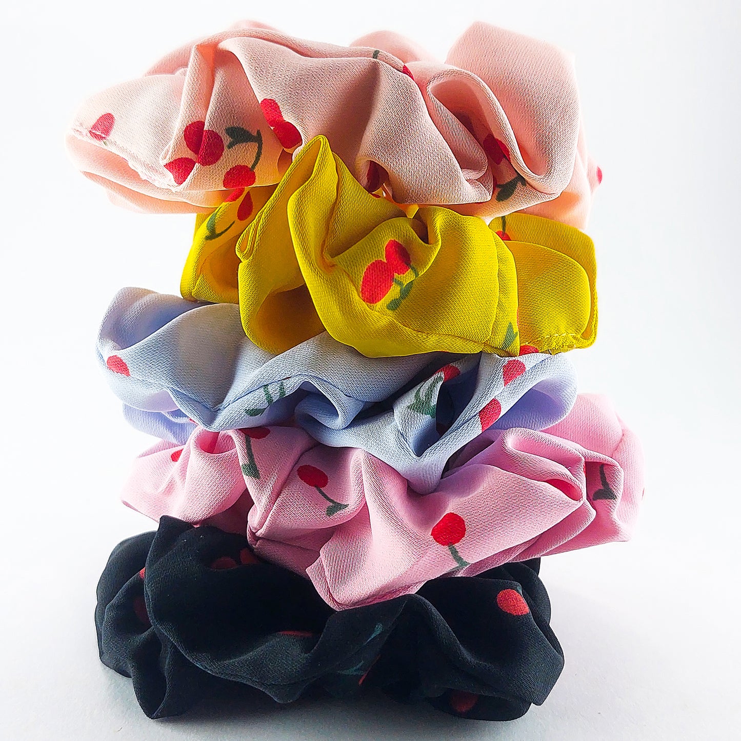 Scrunchie de Licra - Cerejas