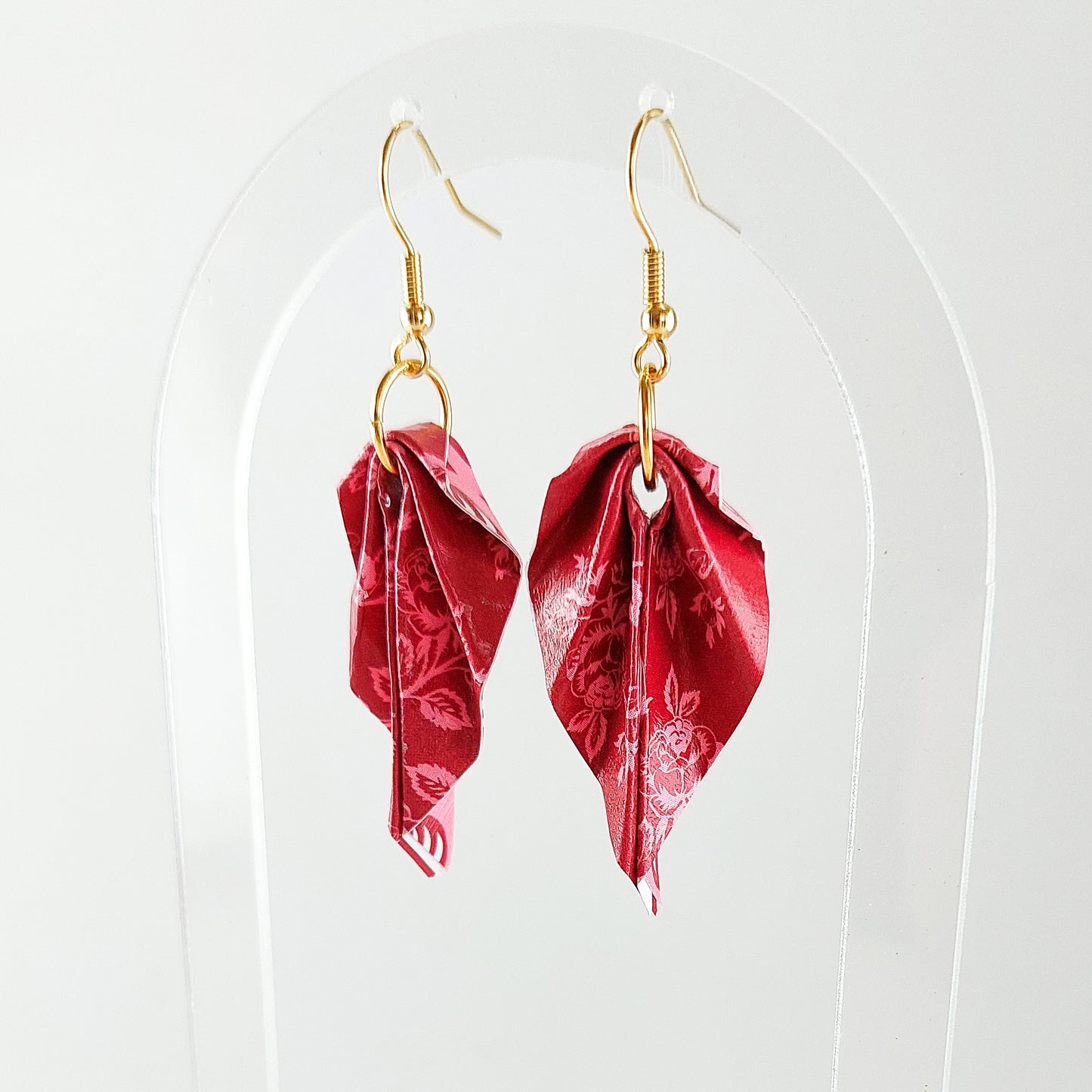 Brincos Origami - Papel - Design Folha