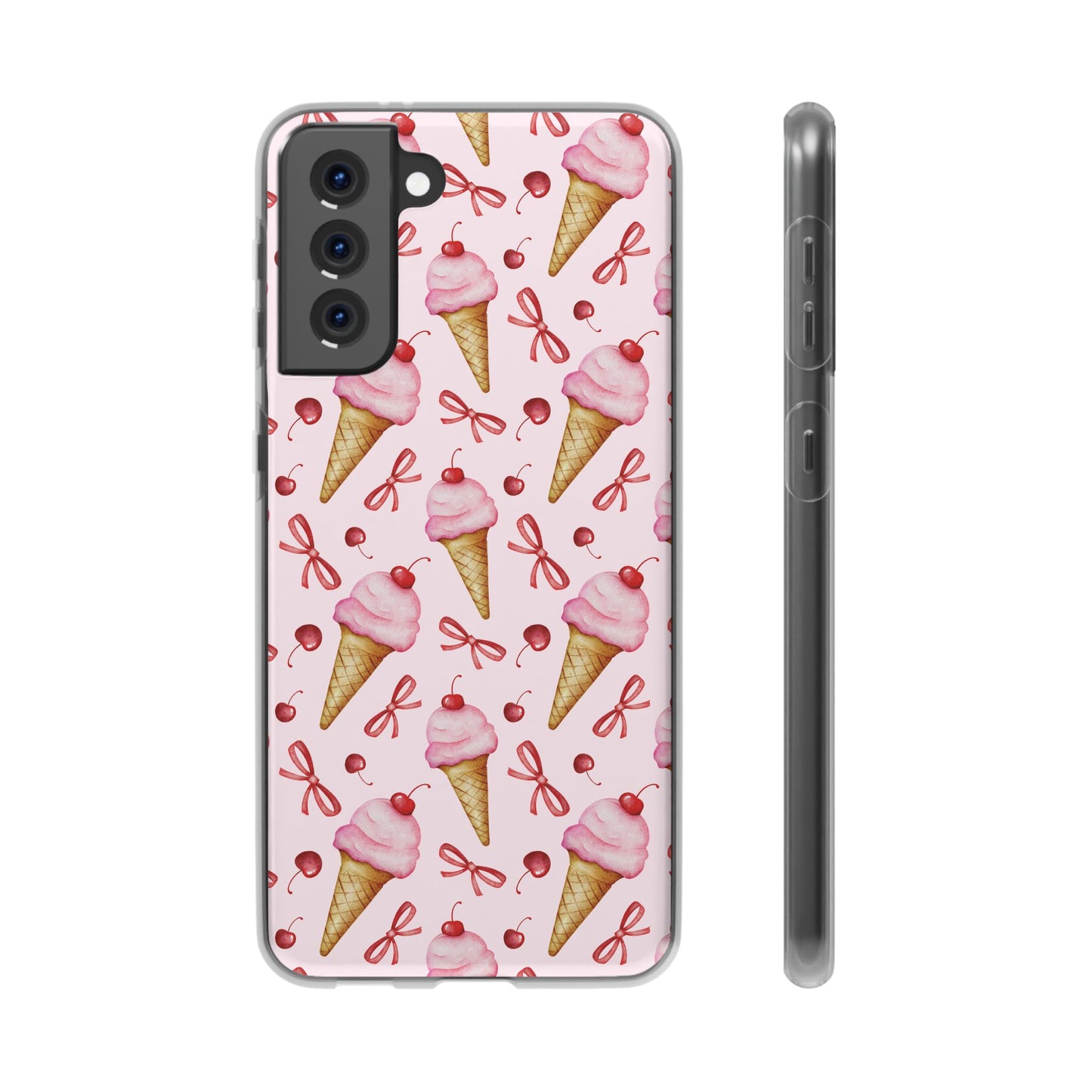 Capa de Telemóvel Flexível - Cone de Gelado