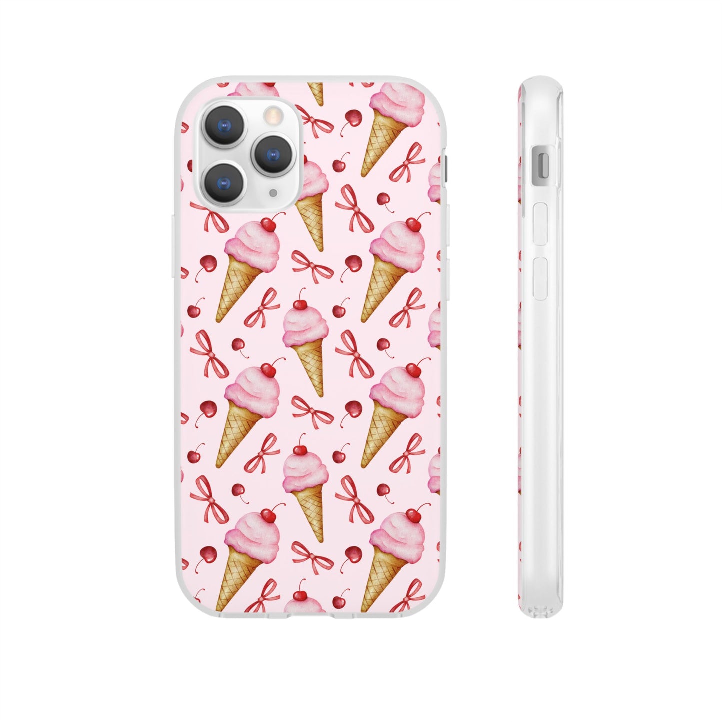 Capa de Telemóvel Flexível - Cone de Gelado
