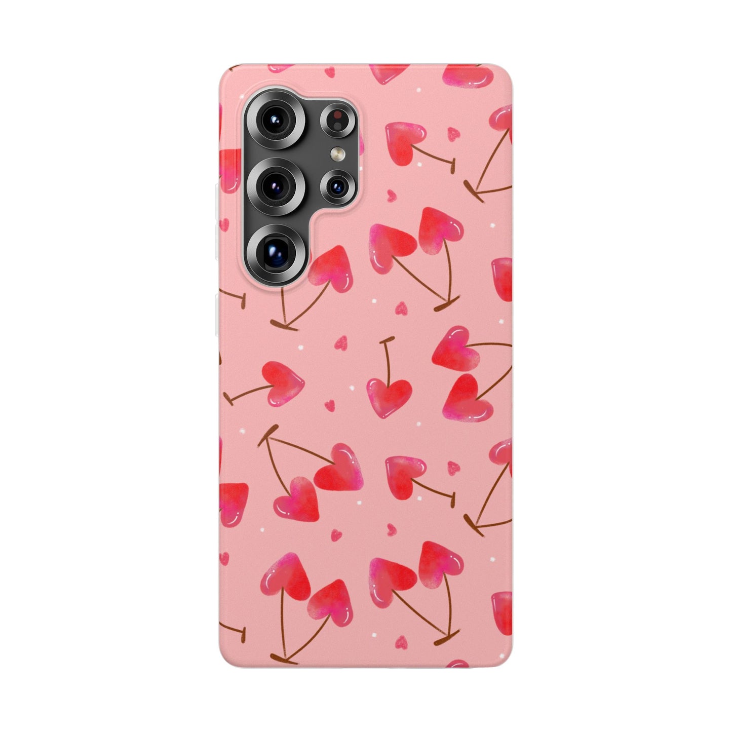 Capa de Telemóvel Flexível - Cerejas Velentine's