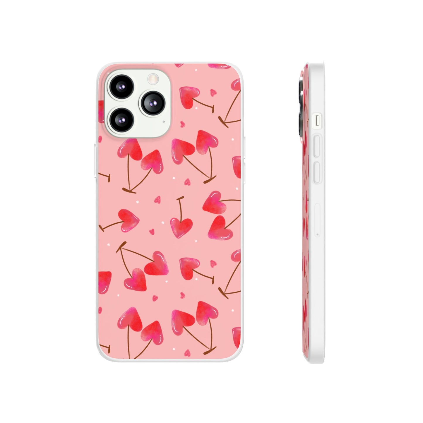 Capa de Telemóvel Flexível - Cerejas Velentine's