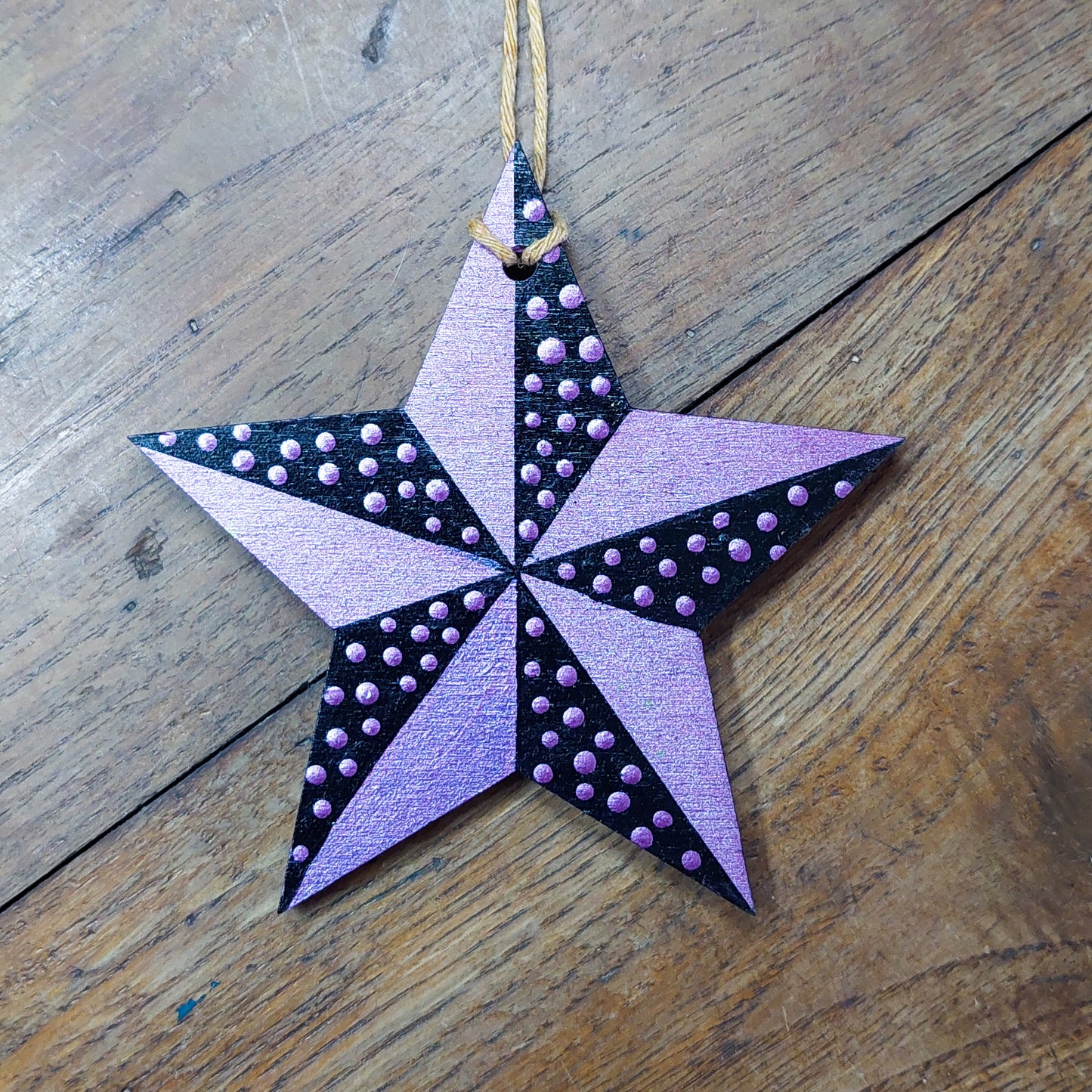 Ornamento de Natal Pintado à Mão - Estrela Náutica