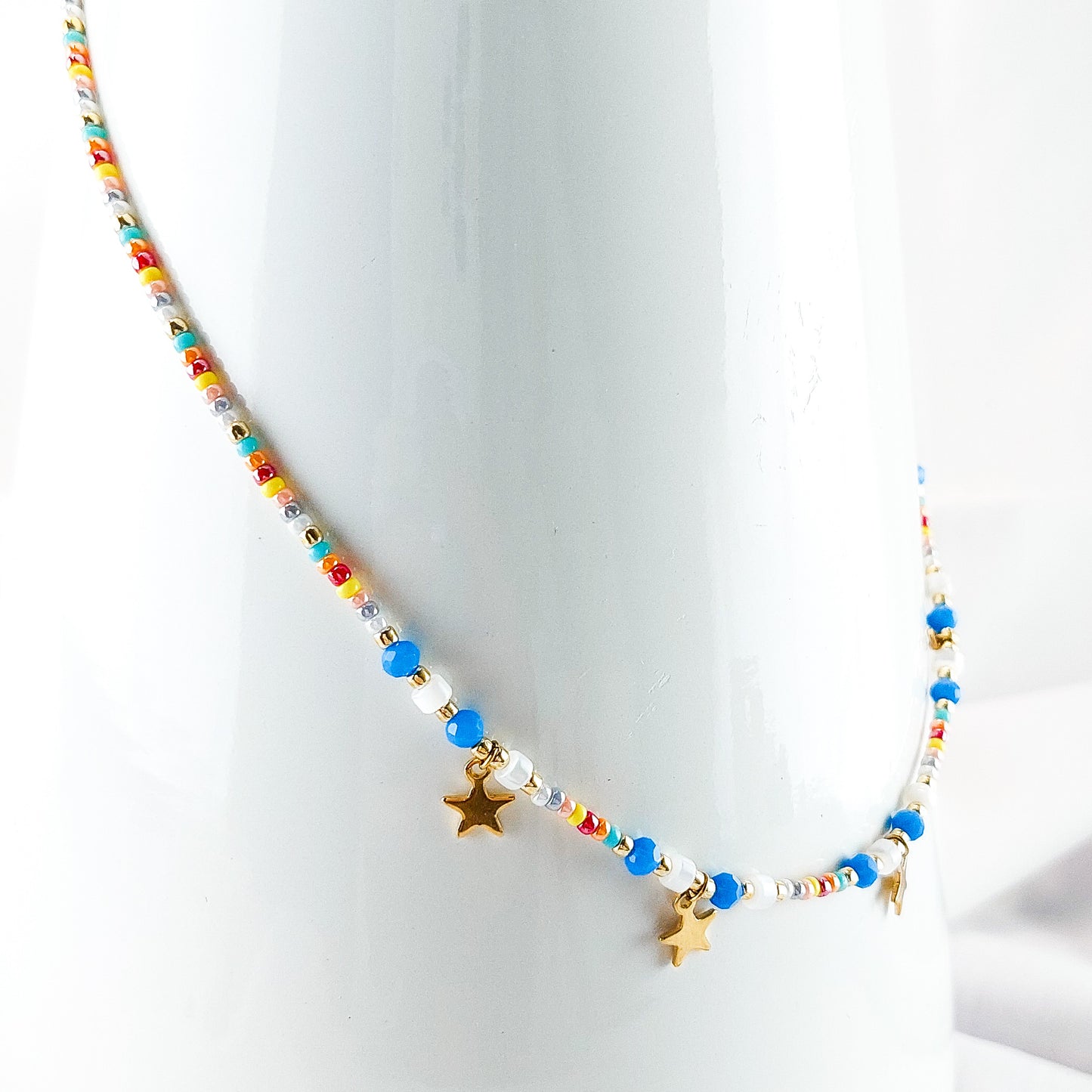 Colar de Missangas com Estrelas