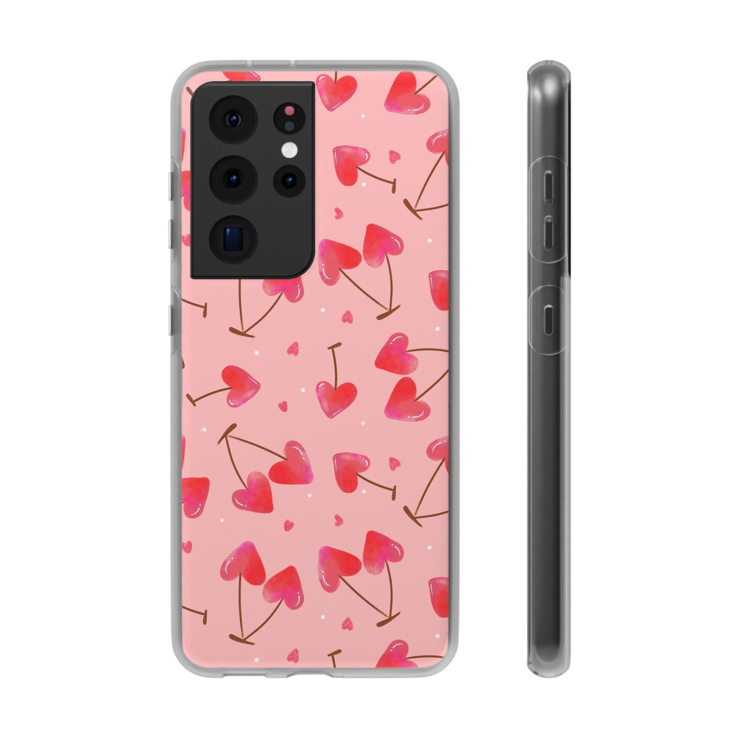 Capa de Telemóvel Flexível - Cerejas Velentine's