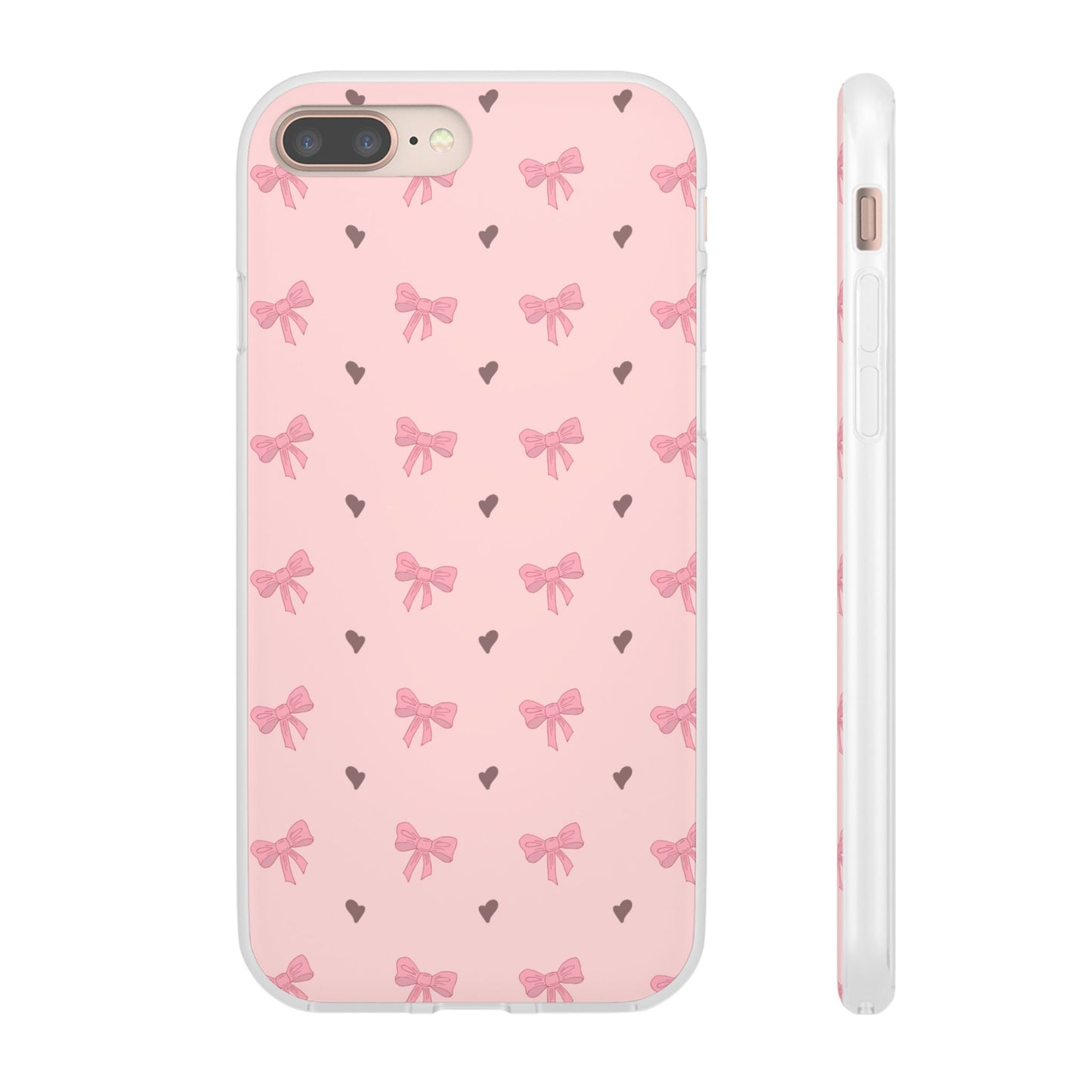 Capa de Telemóvel Flexível - Laços Rosa