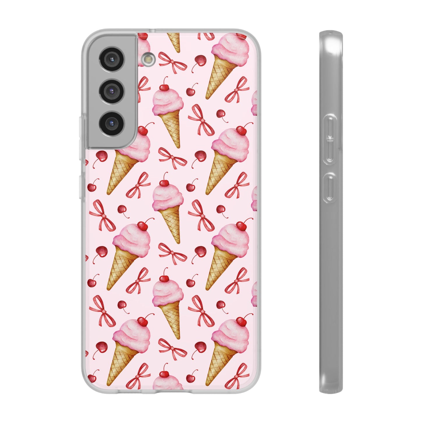 Capa de Telemóvel Flexível - Cone de Gelado