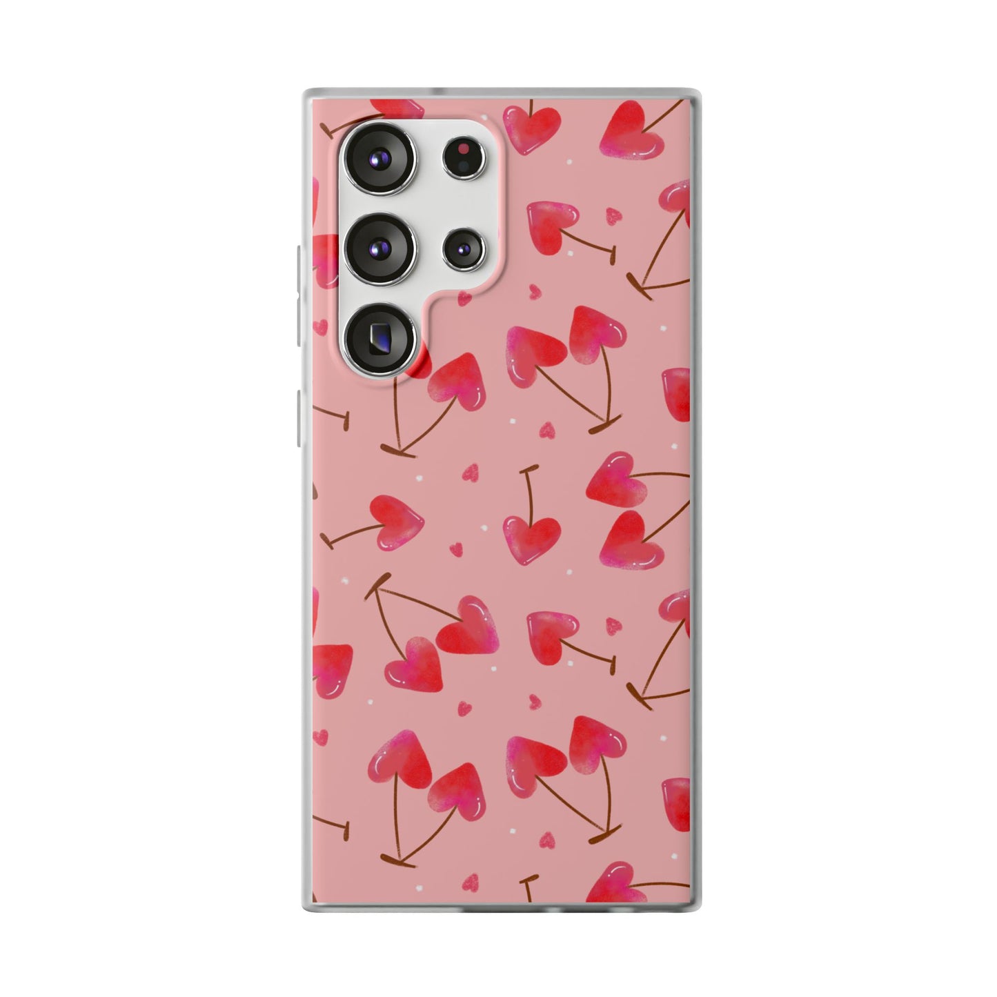 Capa de Telemóvel Flexível - Cerejas Velentine's
