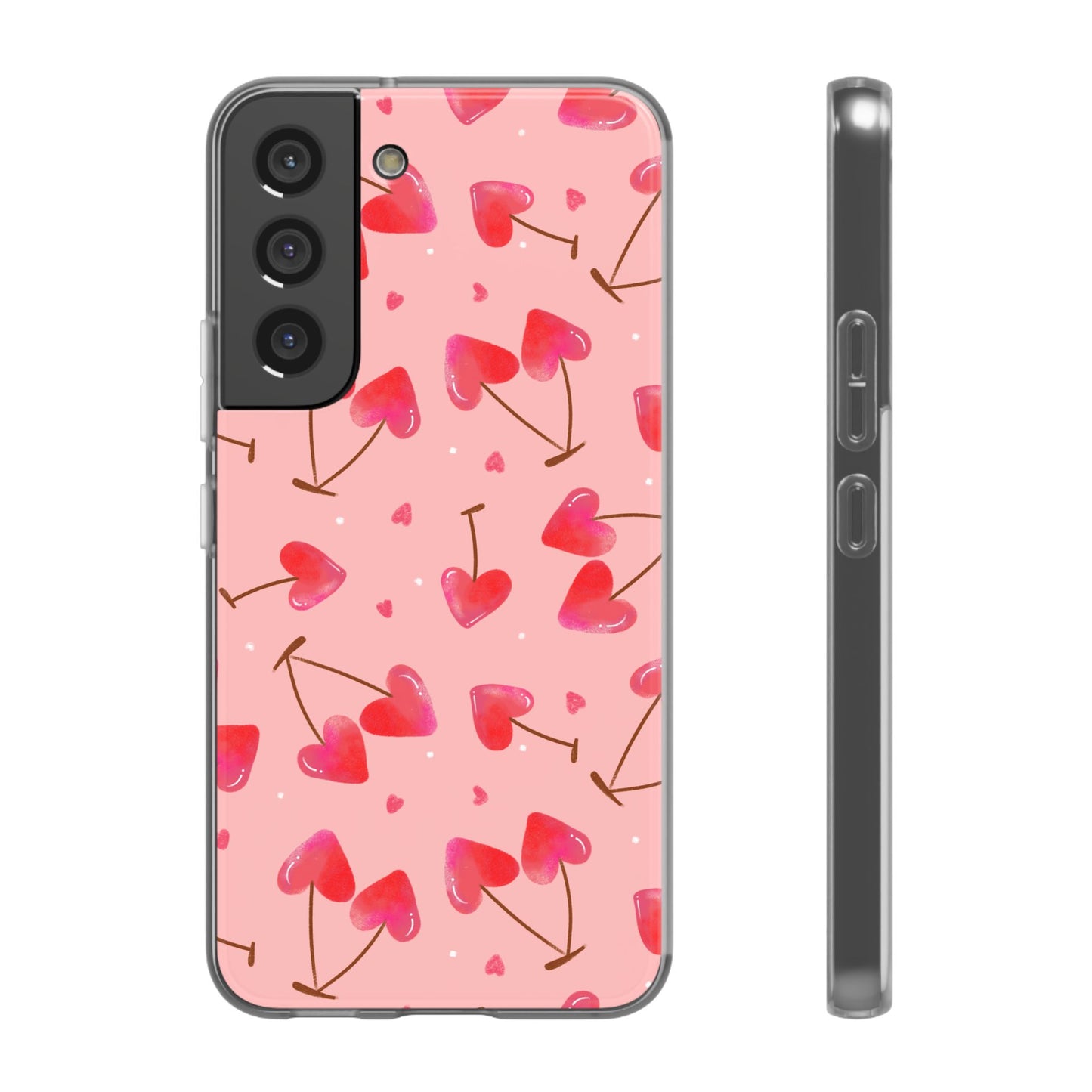 Capa de Telemóvel Flexível - Cerejas Velentine's