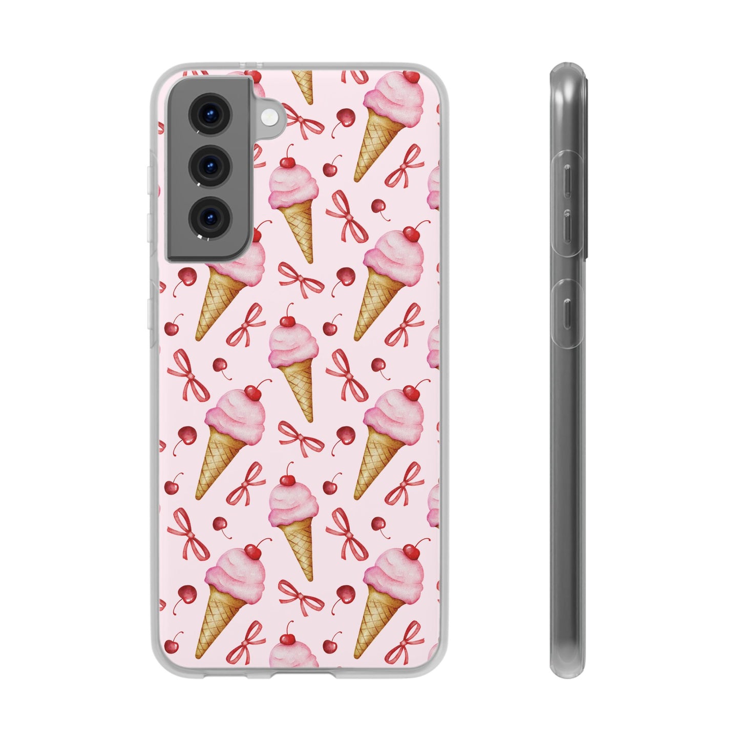 Capa de Telemóvel Flexível - Cone de Gelado