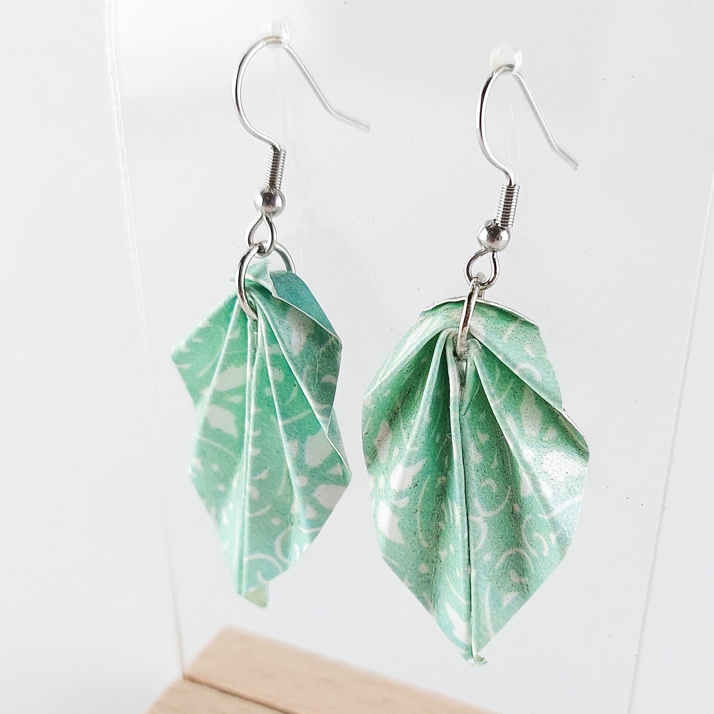 Brincos Origami - Papel - Design Folha